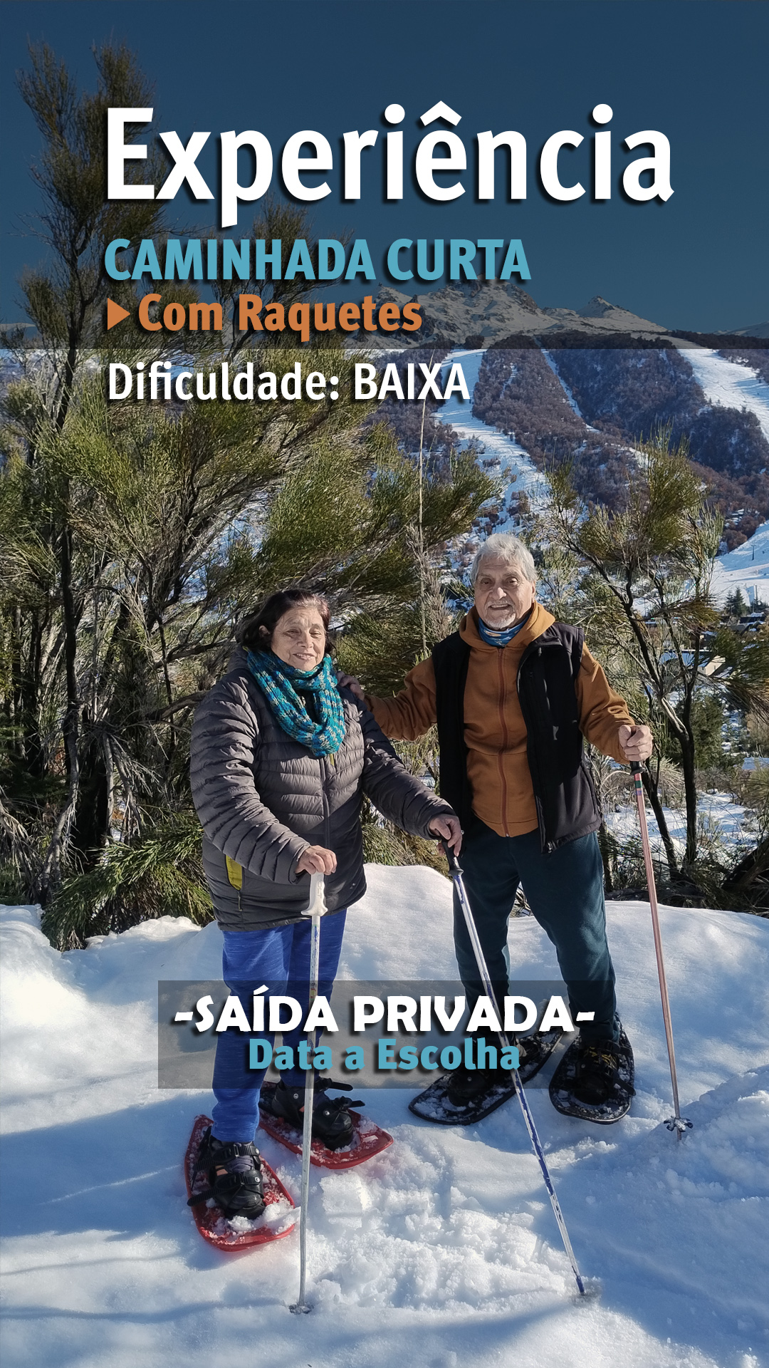 PORTUGUES EXPERIENCIA CAMINHADA CURTA COM RAQUETES